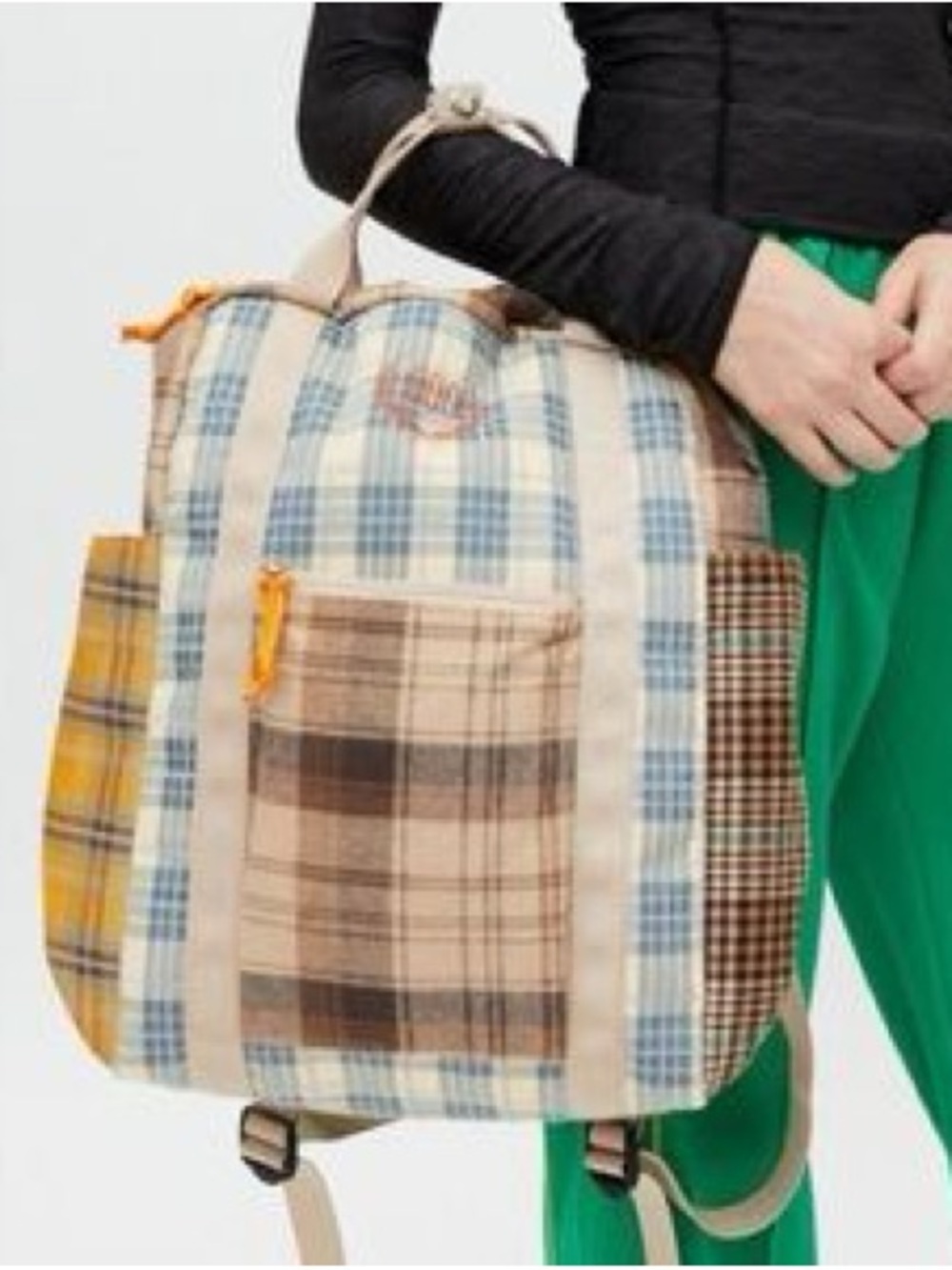 Urban outfitters BDG Patchwork Backpack - Beige & Blue